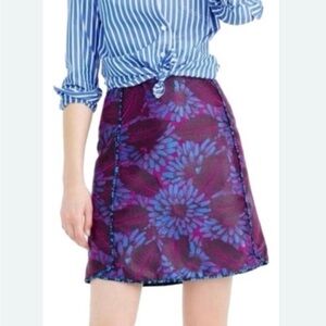NWT JCrew Floral Purple and Blue Women's Skirt